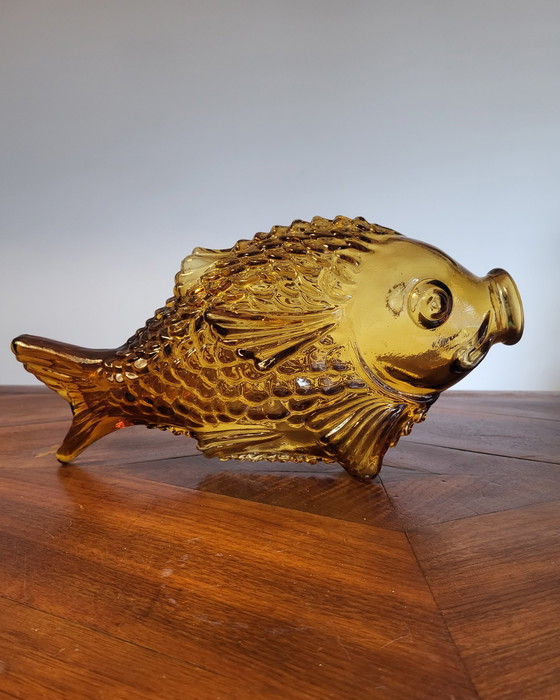 Image 1 of Vintage Murano Empoli glazen karaf vis