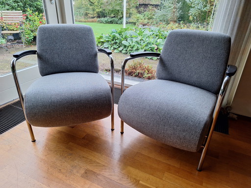 2X Movani Bouwhuis Fauteuils Grijs