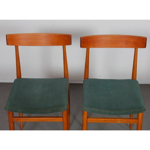 Set van 4 vintage houten stoelen, Tsjecho-Slowakije 1960