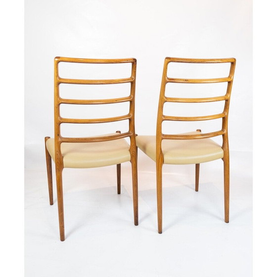 Image 1 of Set van 4 vintage eetkamerstoelen van N.O. Moller 1960