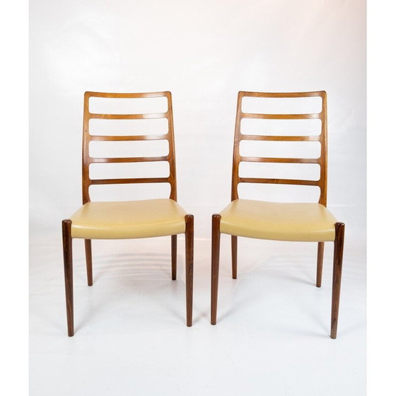 Image 1 of Set van 4 vintage eetkamerstoelen van N.O. Moller 1960