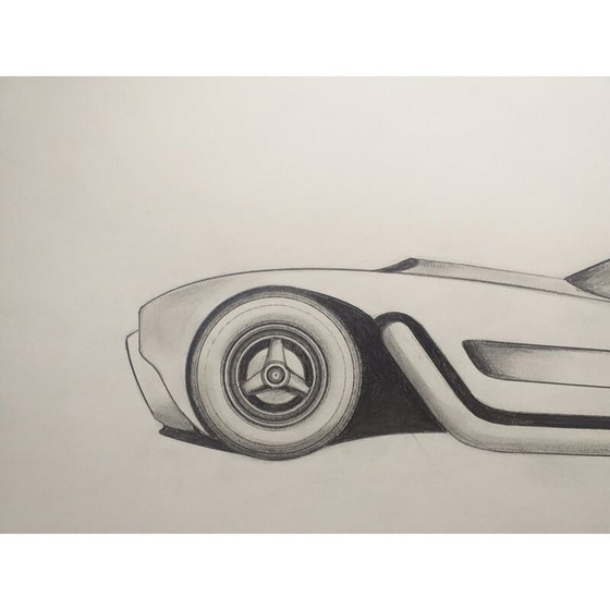 Image 1 of Vintage tekening "Grand coupé 5" van André Ferrand, 1997