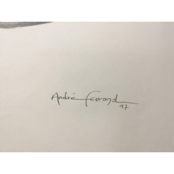 Image 1 of Vintage tekening "Grand coupé 5" van André Ferrand, 1997