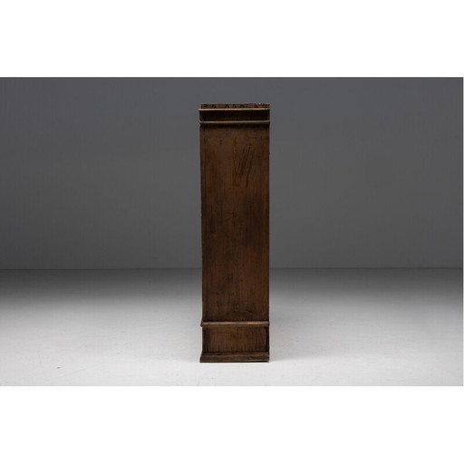 Vintage massief grenen kast voor Alpine Cabinet, Zwitserland 1800