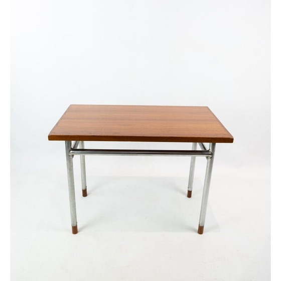 Image 1 of Vintage teakhouten salontafel met metalen poten van Hans J. Wegner en Ry Furniture, 1960
