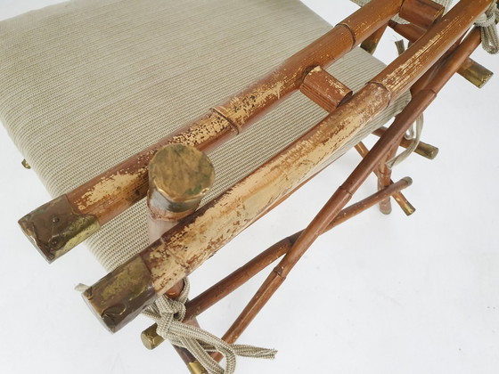 Image 1 of Set van twee bamboe armstoelen, Italië 1960'S