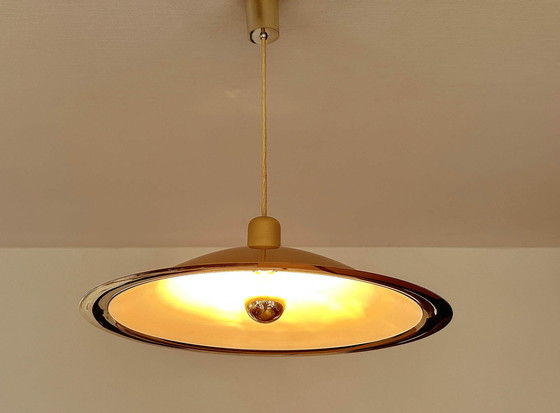 Image 1 of Grote Vintage Messing Hanglamp