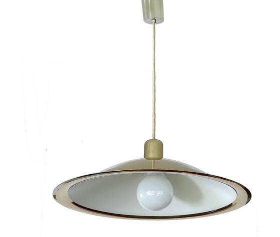 Image 1 of Grote Vintage Messing Hanglamp