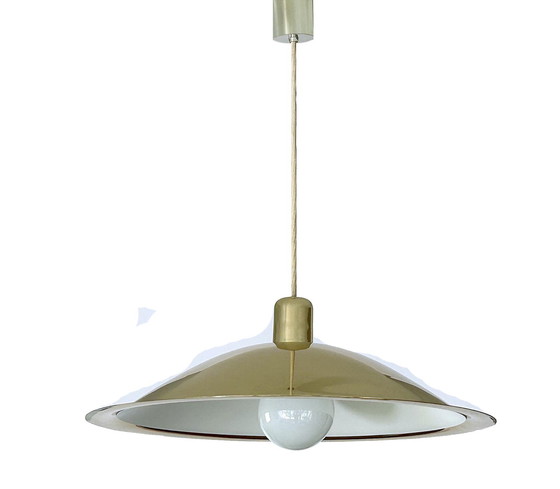 Image 1 of Grote Vintage Messing Hanglamp