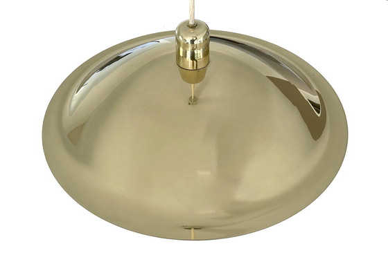 Image 1 of Grote Vintage Messing Hanglamp