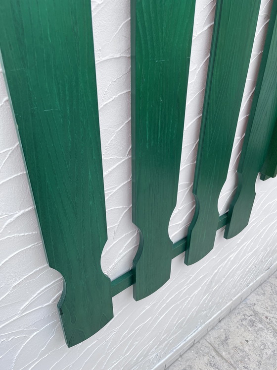 Image 1 of Dennenhouten kapstok en spiegel