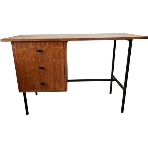 Vintage teakhouten bureau, 1950