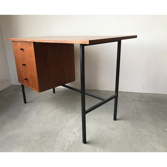 Image 1 of Vintage teakhouten bureau, 1950