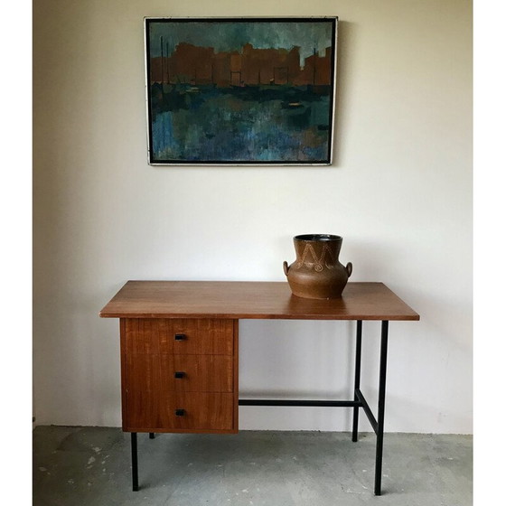 Image 1 of Vintage teakhouten bureau, 1950