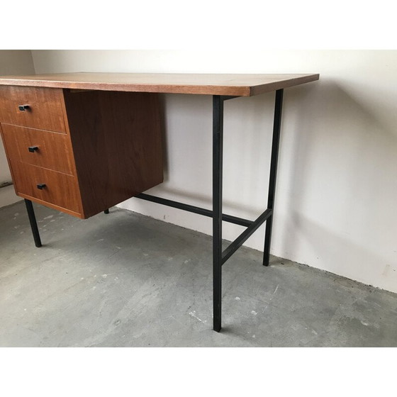 Image 1 of Vintage teakhouten bureau, 1950