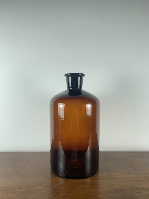 Oude apothekersfles, bruin glas 5L