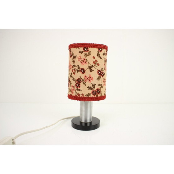 Image 1 of Vintage papieren en metalen tafellamp, Tsjecho-Slowakije 1960