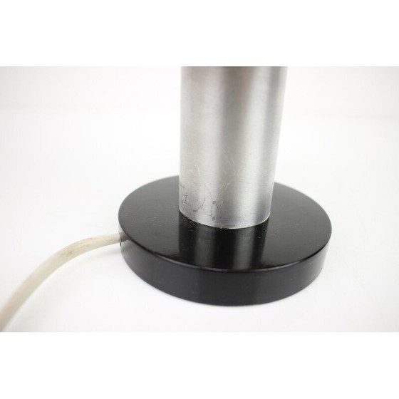 Image 1 of Vintage papieren en metalen tafellamp, Tsjecho-Slowakije 1960