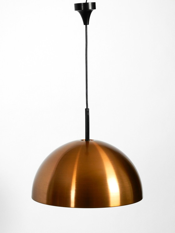 Image 1 of originele 1970 Space Age Staff hanglamp met koperen kap in perfecte staat