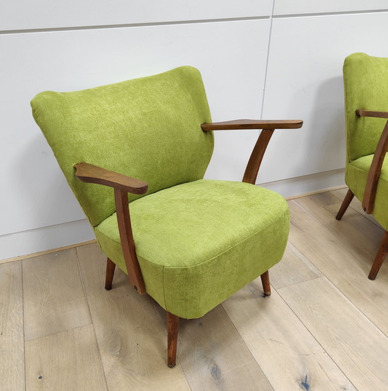 Image 1 of 2x Vintage fauteuils - Mid Century | Nieuwe bekleding