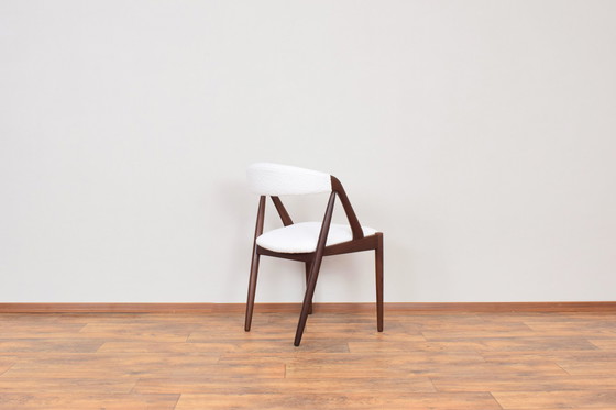 Image 1 of Mid Century Teak & Boucle Stoelen Model 31 Door Kai Kristiansen Voor Schou Andersen, 1960S, Set Van 4