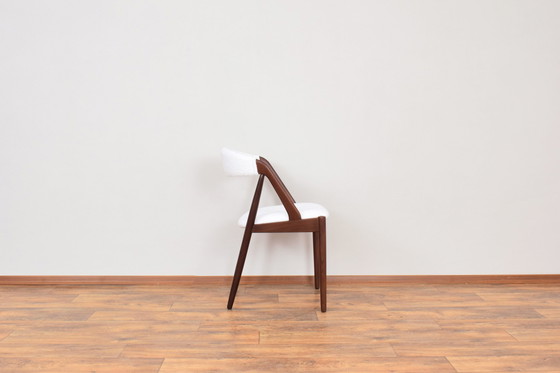 Image 1 of Mid Century Teak & Boucle Stoelen Model 31 Door Kai Kristiansen Voor Schou Andersen, 1960S, Set Van 4