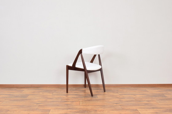 Image 1 of Mid Century Teak & Boucle Stoelen Model 31 Door Kai Kristiansen Voor Schou Andersen, 1960S, Set Van 4