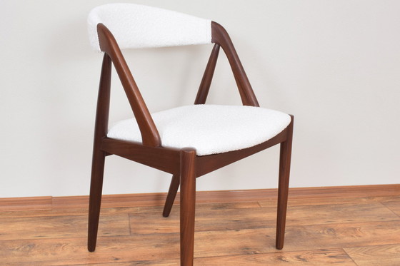 Image 1 of Mid Century Teak & Boucle Stoelen Model 31 Door Kai Kristiansen Voor Schou Andersen, 1960S, Set Van 4