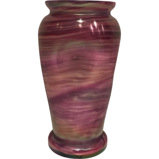 Image 1 of Vintage vaas in veelkleurig glas, 1970