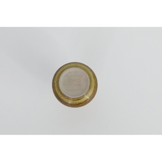 Image 1 of Set van 4 vintage bruin aardewerk vazen door Gunnar Borg voor Gunnars Keramik Höganäs, Zweden 1960