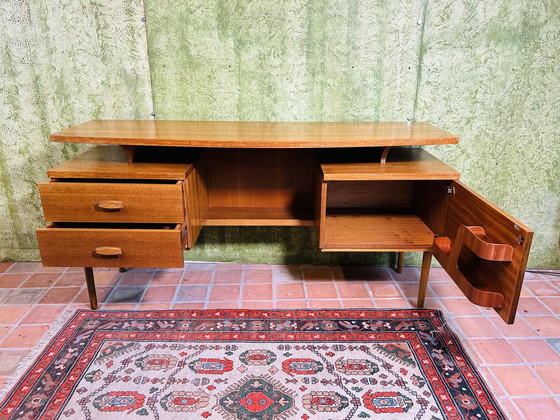 Image 1 of Mid century retro vintage teak bureau van GPlan 1960