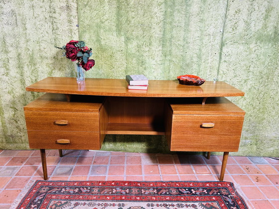 Image 1 of Mid century retro vintage teak bureau van GPlan 1960