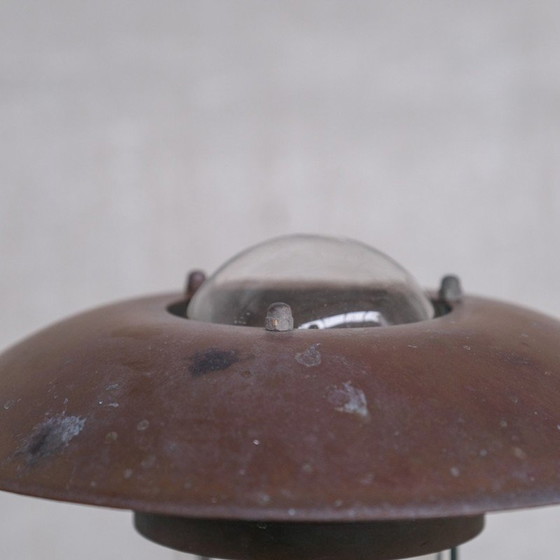 Image 1 of Deense vintage koper en glas gepatineerde wandlampen, jaren 1990