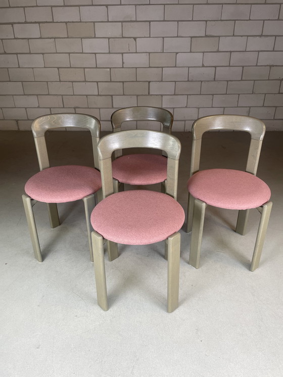 Image 1 of 4x Bruno Rey chair groen/roze