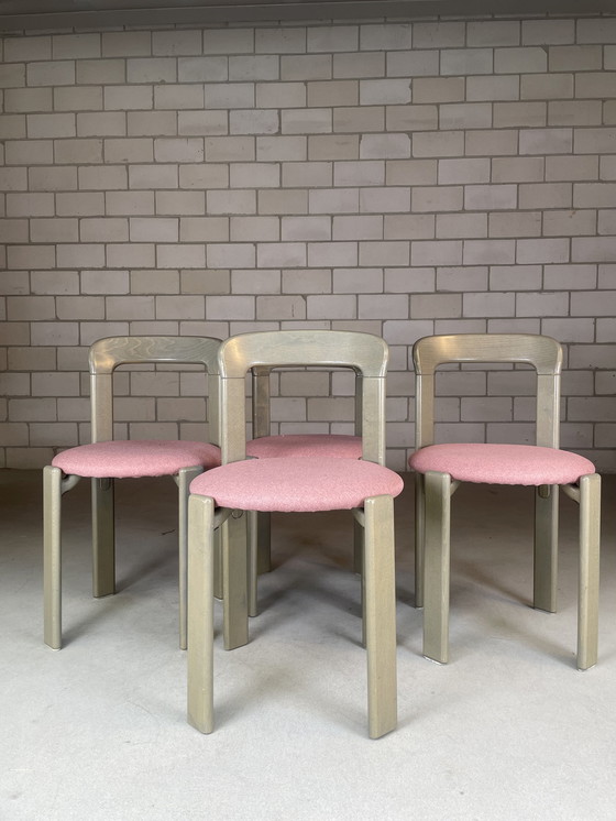 Image 1 of 4x Bruno Rey chair groen/roze