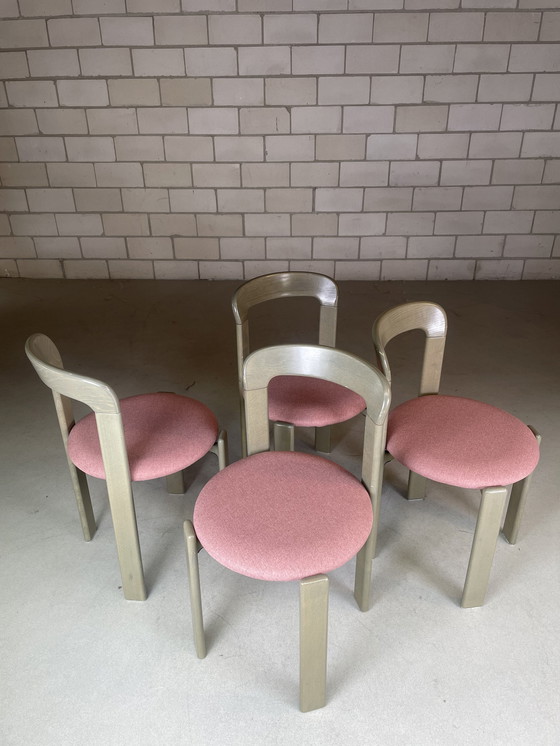 Image 1 of 4x Bruno Rey chair groen/roze