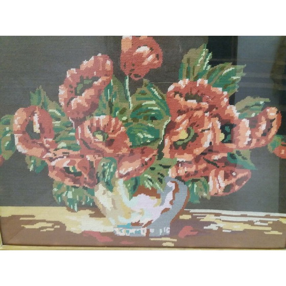 Image 1 of Vintage geweven lijsttapijt, Tsjecho-Slowakije 1950