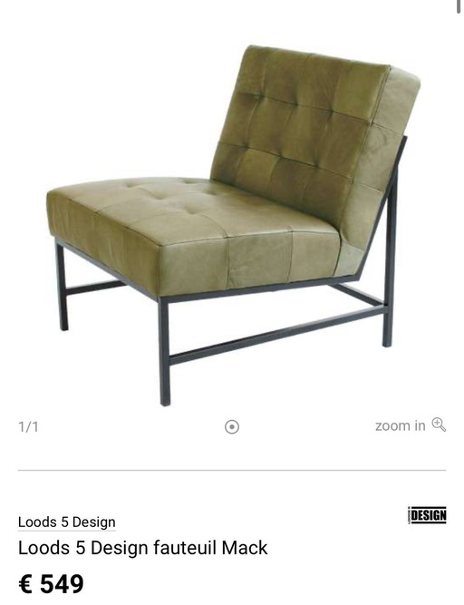 Loods5 Leder Design Fauteuil Mack