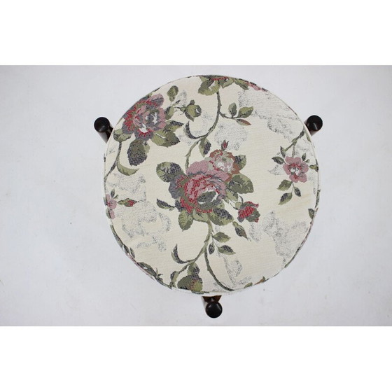 Image 1 of Vintage eikenhouten kruk, Tsjecho-Slowakije 1960