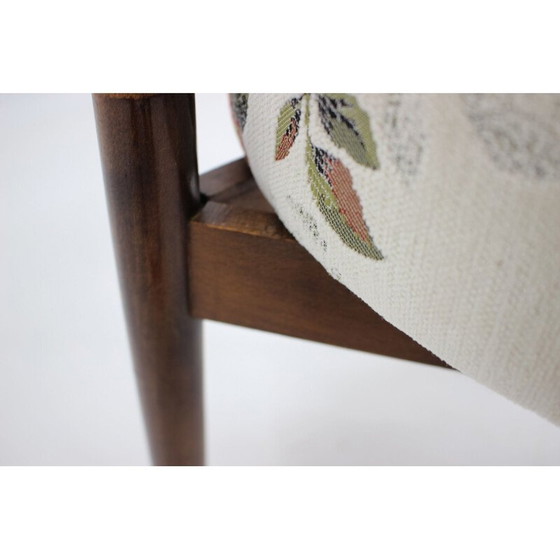 Image 1 of Vintage eikenhouten kruk, Tsjecho-Slowakije 1960