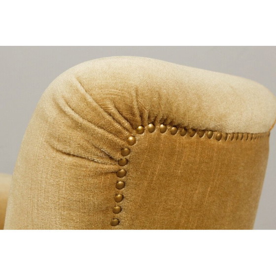 Image 1 of Paar vintage Art Deco fluwelen fauteuils, jaren 1940