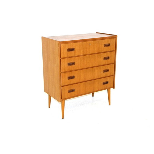 Scandinavische vintage ladekast van teak en beuken, Zweden 1960