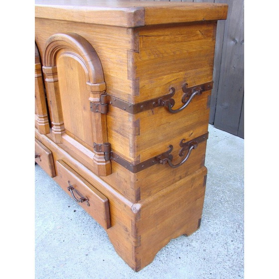 Image 1 of Vintage eikenhouten highboard, 1950