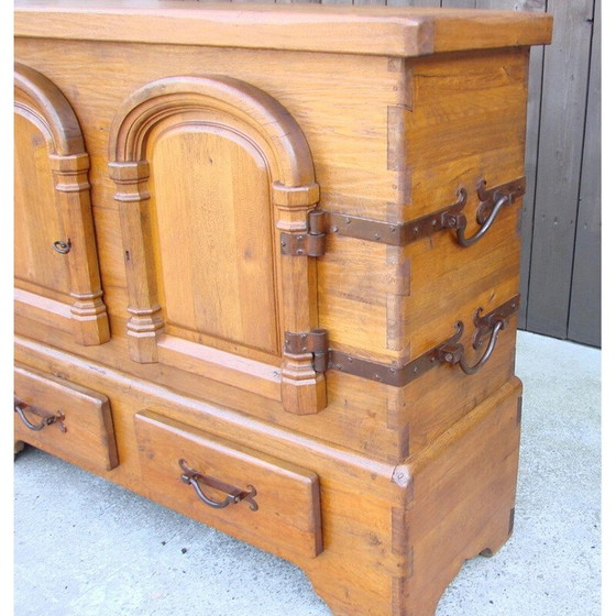 Image 1 of Vintage eikenhouten highboard, 1950