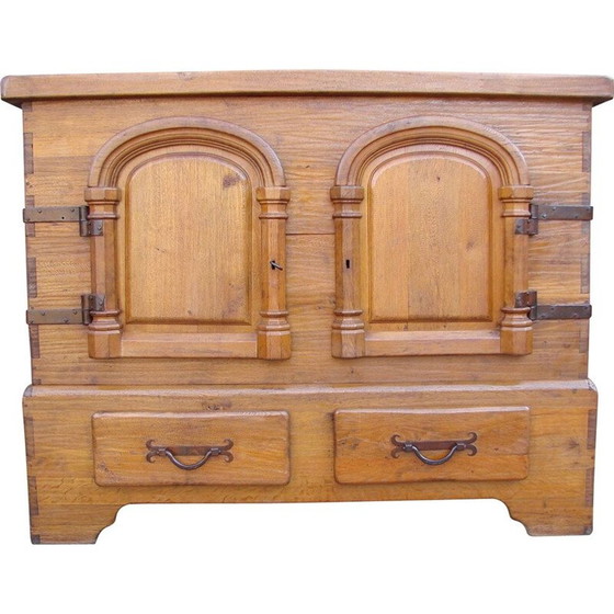 Image 1 of Vintage eikenhouten highboard, 1950