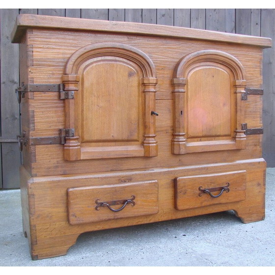 Image 1 of Vintage eikenhouten highboard, 1950