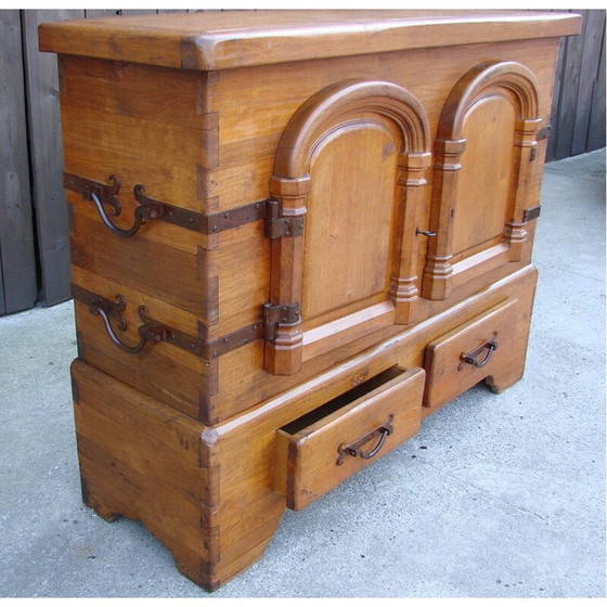 Image 1 of Vintage eikenhouten highboard, 1950