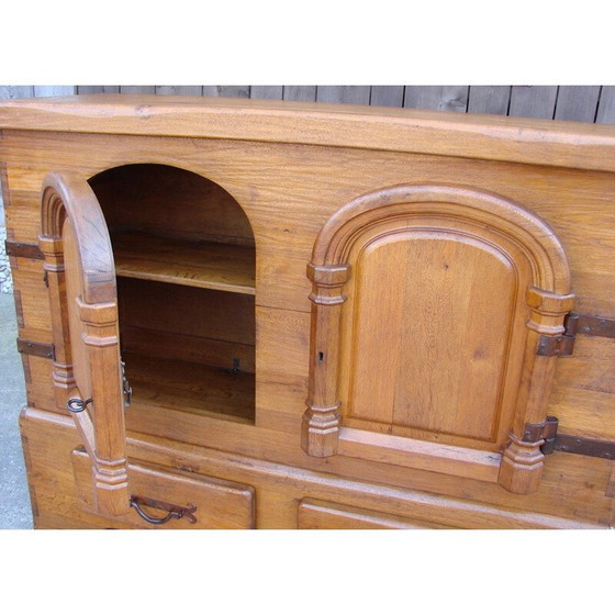 Image 1 of Vintage eikenhouten highboard, 1950