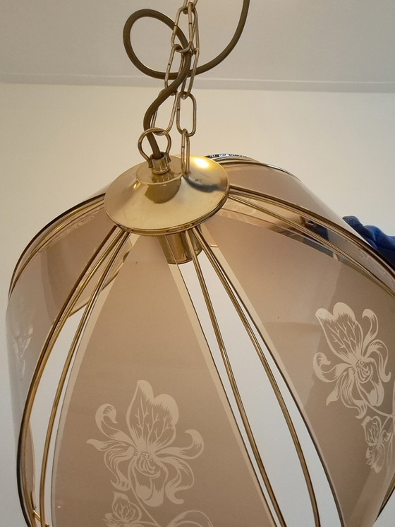 Image 1 of Vintage Hanglamp Rookglas