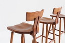 Set van 3 vintage brutalist bar krukken